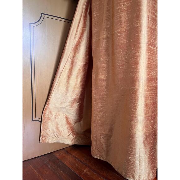 Vintage cocktail dress in black lace and gold silk, size M - Picture 7 of 9